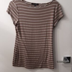 Green Envelope Tan Cream Fitted Cap Sleeve Tee